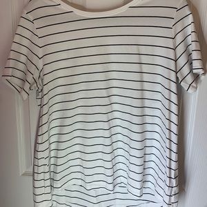 Black and White Thick Striped Shirt